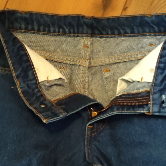 Vintage 80s Levi’s 505 Denim Jeans Mens 27x29 Orange Tab USA Made Dark Wash Rare - Picture 9 of 15